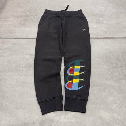Y2k black Champion joggers S mens comfy sweatpants print logos