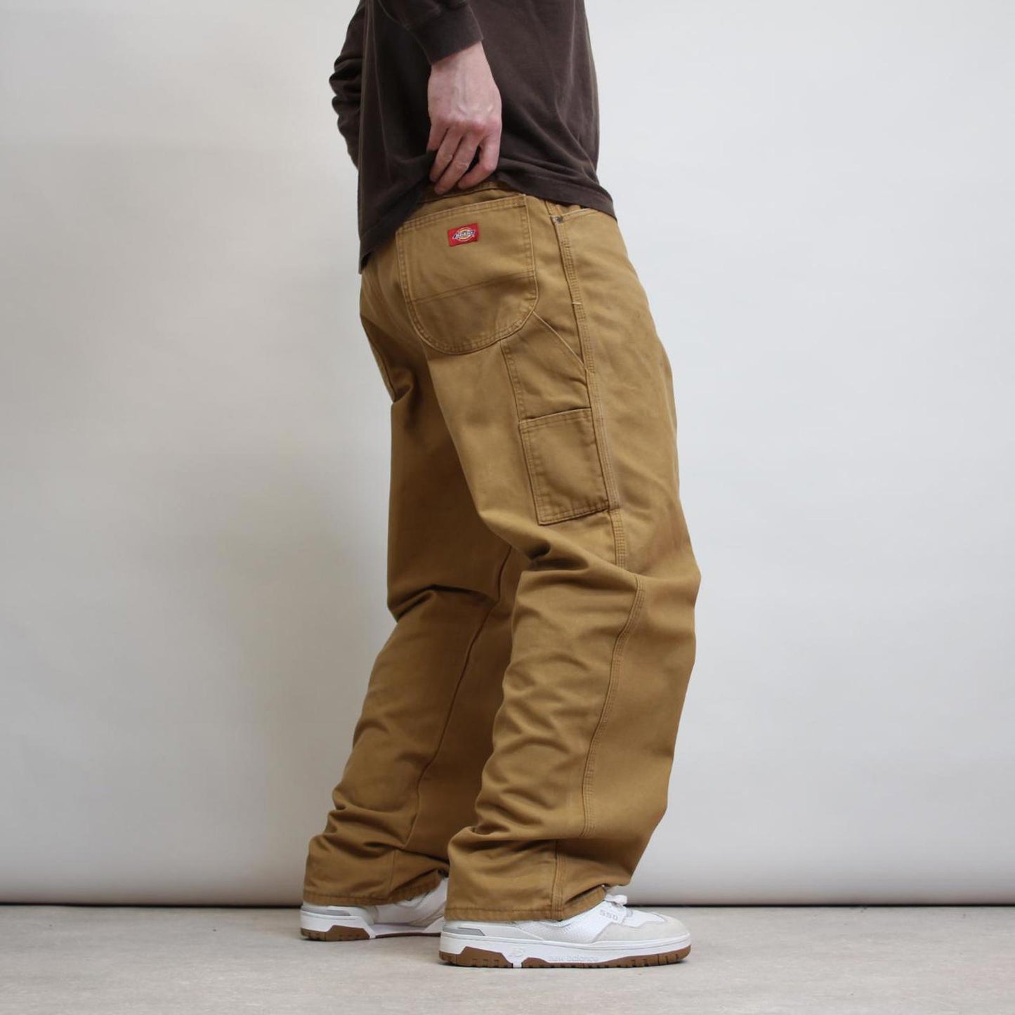 Tan Dickies carpenter jeans W40L32 Loose heavy canvas baggy cargo skate pants