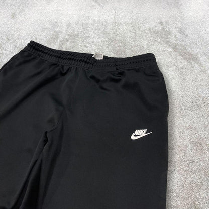 Black Nike trackies XL y2k style joggers print Swoosh logo gym wear track pants