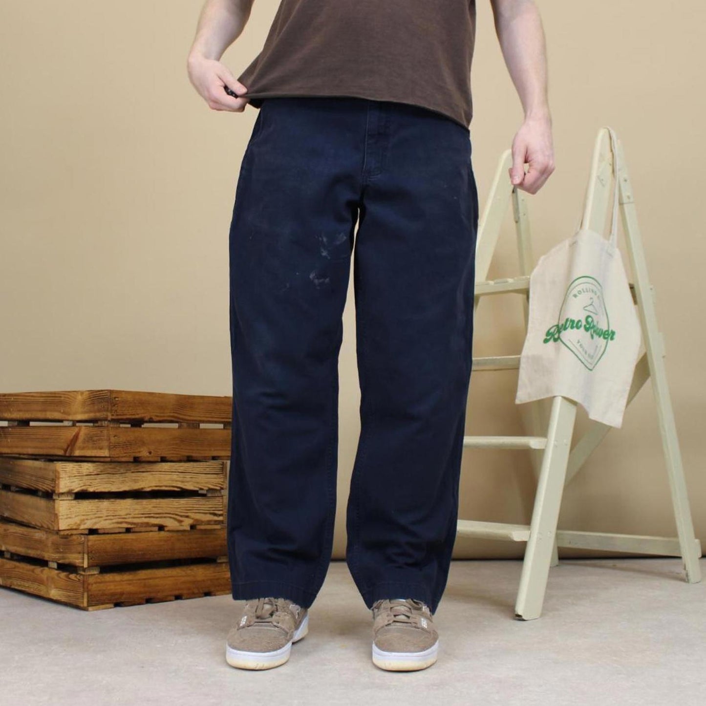 Navy Carhartt Carpenter pants W36L30 relaxed fit 90s style skater cargos workwear