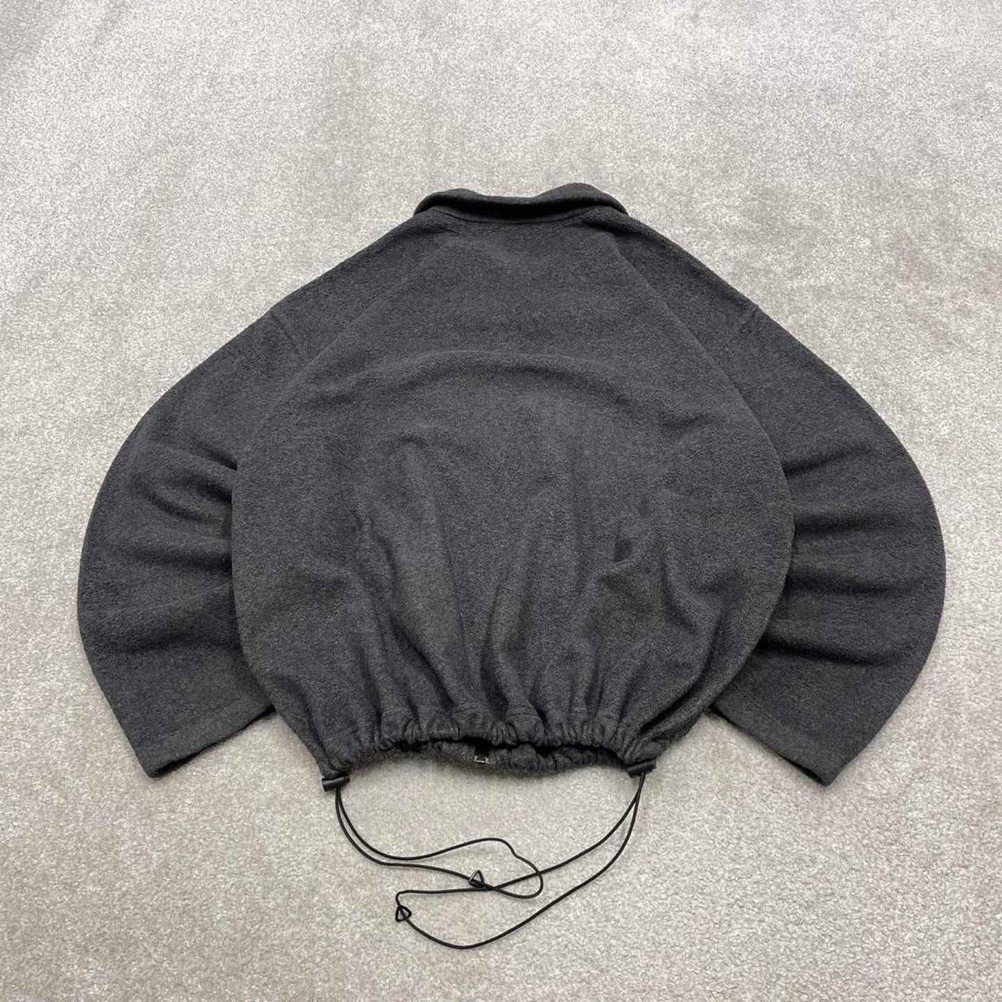 Grey Columbia technical fleece XXL men's y2k style full zip up autumn adjustable waist