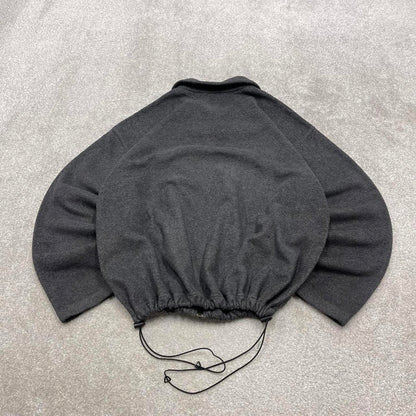 Grey Columbia technical fleece XXL men's y2k style full zip up autumn adjustable waist