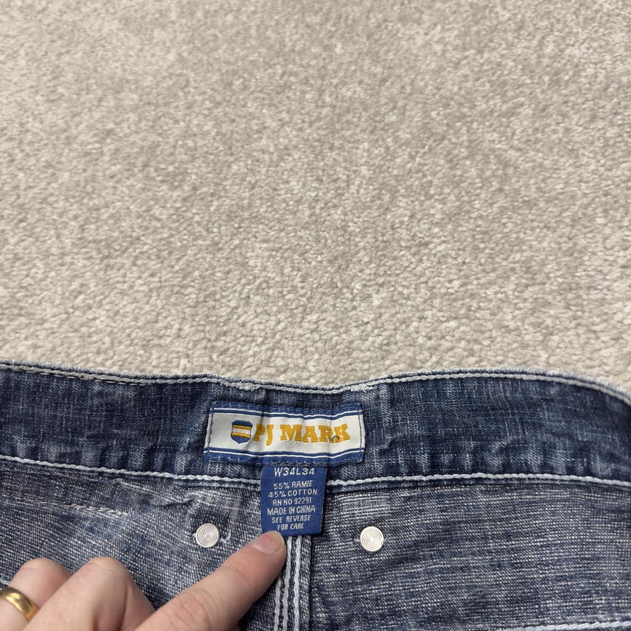 PJ Mark baggy carpenter jeans y2k W34L34 blue wide leg denim skater style cargo pants