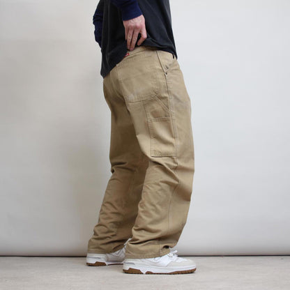 Wrangler carpenter trousers W38L30 tan loose cargo skater trousers