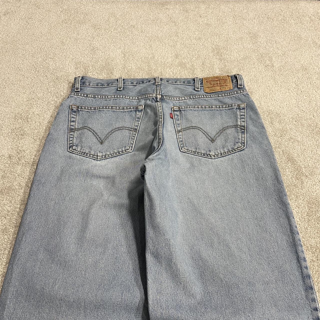 Levi's 560 baggy jeans y2k blue Wide leg comfort fit denim pants red tab logo