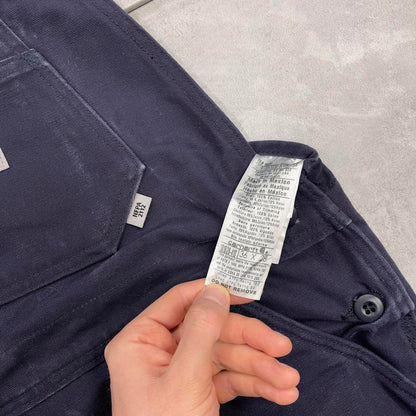 Carhartt FR overalls W36 L28 navy baggy canvas padded carpenter dungarees