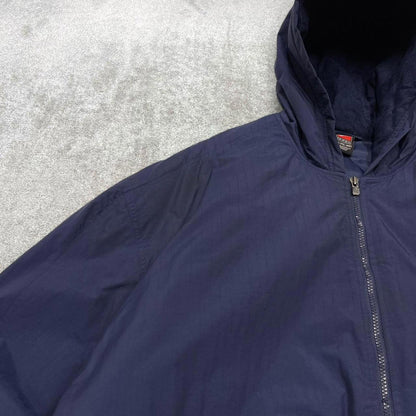00s Nike jacket y2k style 3XL men's navy full zip padded windbreaker coat technical