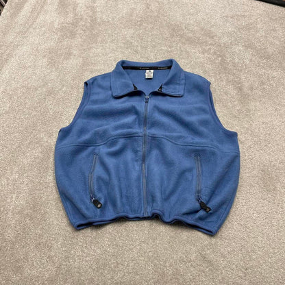 00s Columbia technical fleece gilet XL women's blue full zip up y2k style autumn