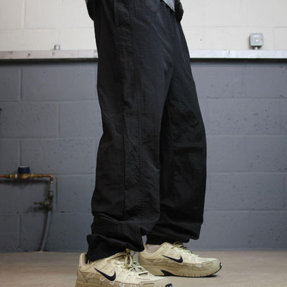 Vintage Reebok tracksuit bottoms loose black Large embroidered logo y2k drawstring track pants