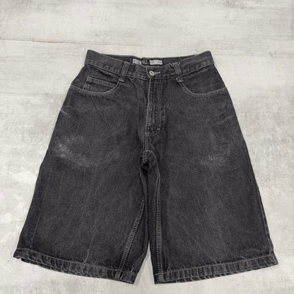 Black Southpole jean shorts W30 loose thick denim rare 90s skater style jorts