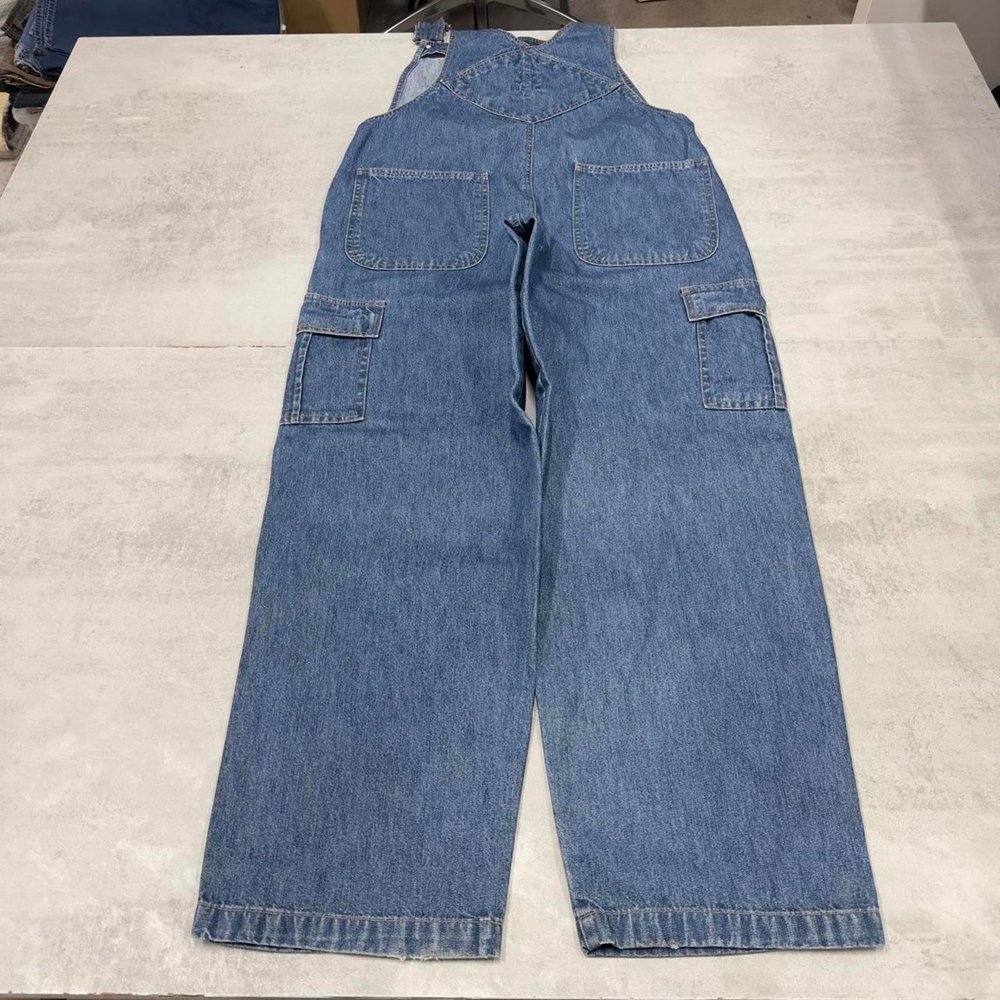 Vintage Faded Glory dungarees Large W38L33 blue mens denim overalls
