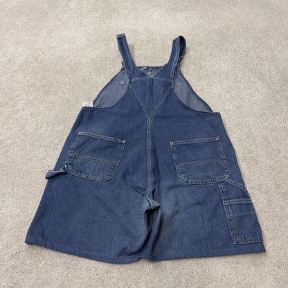 Carhartt baggy dungaree shorts 00s denim overalls blue