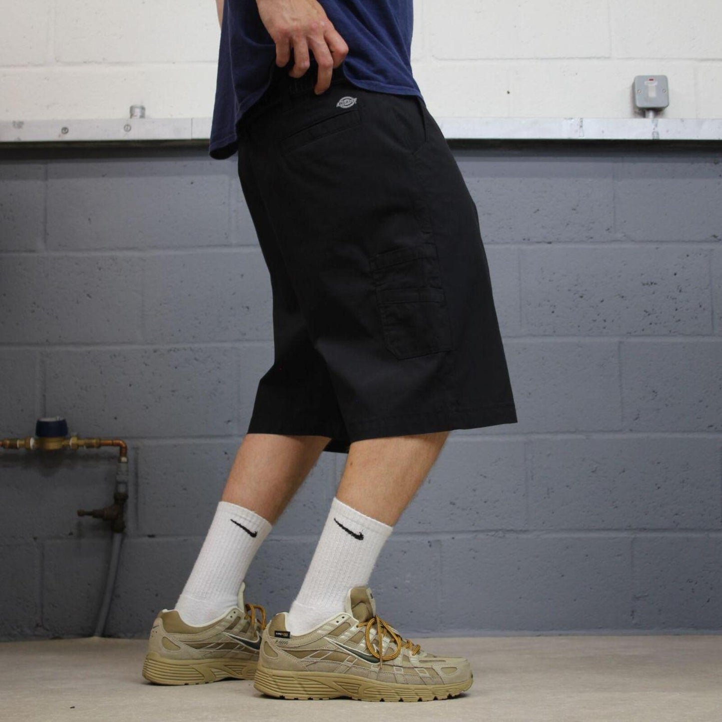 Dickies chino shorts carpenter black Chino style skater shorts loose leg festival