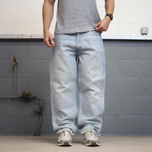 Baggy Levis 550 jeans W38 L30 blue loose 90s relaxed style skater jeans red tab logo