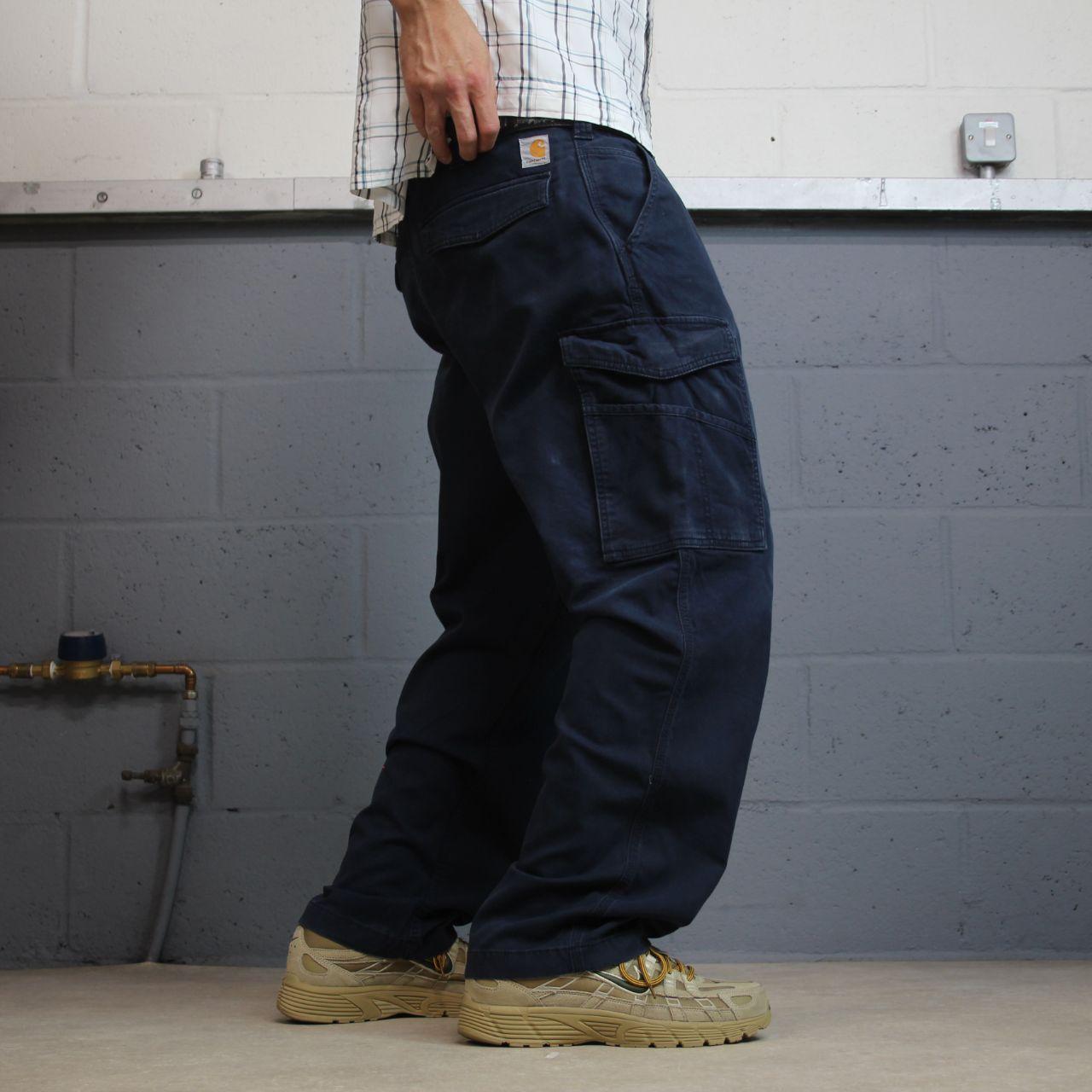 Carhartt cargo pants y2k W40L30 navy Relaxed fit skater work pants