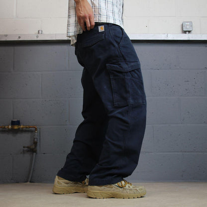 Carhartt cargo pants y2k W40L30 navy Relaxed fit skater work pants