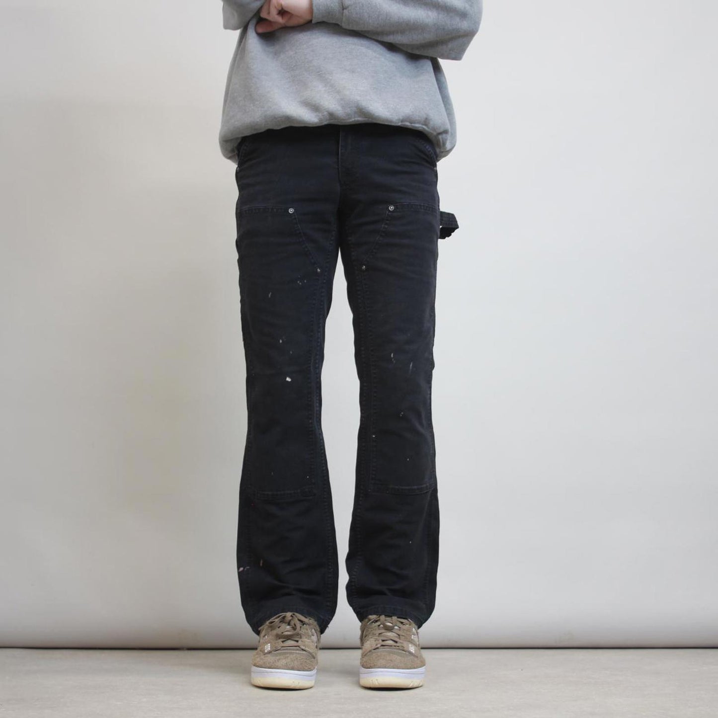 Black Carhartt double knee carpenter pants size 4 W30L30 utility cargo