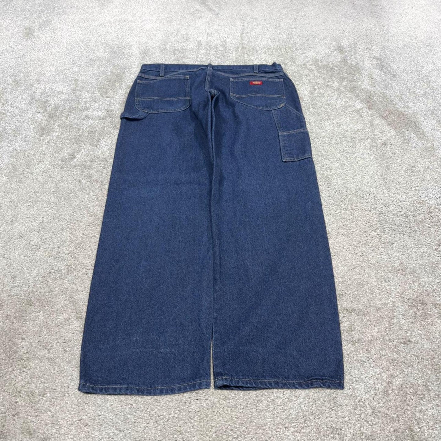 Dickies baggy carpenter jeans loose leg blue Loose denim skate style cargo work pants