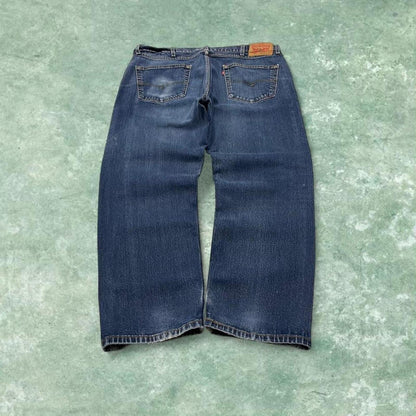 Y2k Levi's 505 jeans straight leg blue Casual denim pants red tab logo
