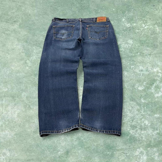 Y2k Levi's 505 jeans straight leg blue Casual denim pants red tab logo