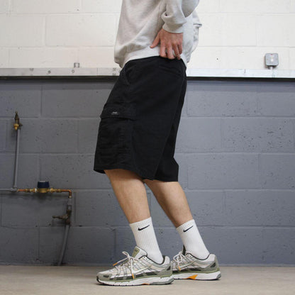 Wrangler cargo shorts y2k black Loose comfy wide leg chino summer festival shorts
