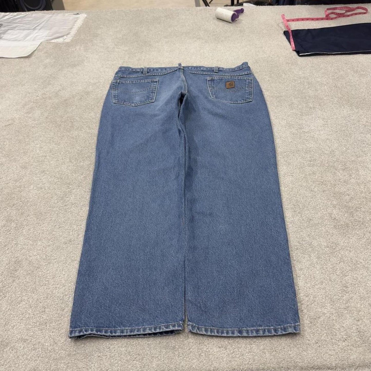 Carhartt jeans loose work pants blue 100% cotton denim skate style workwear pants
