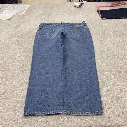 Carhartt jeans loose work pants blue 100% cotton denim skate style workwear pants