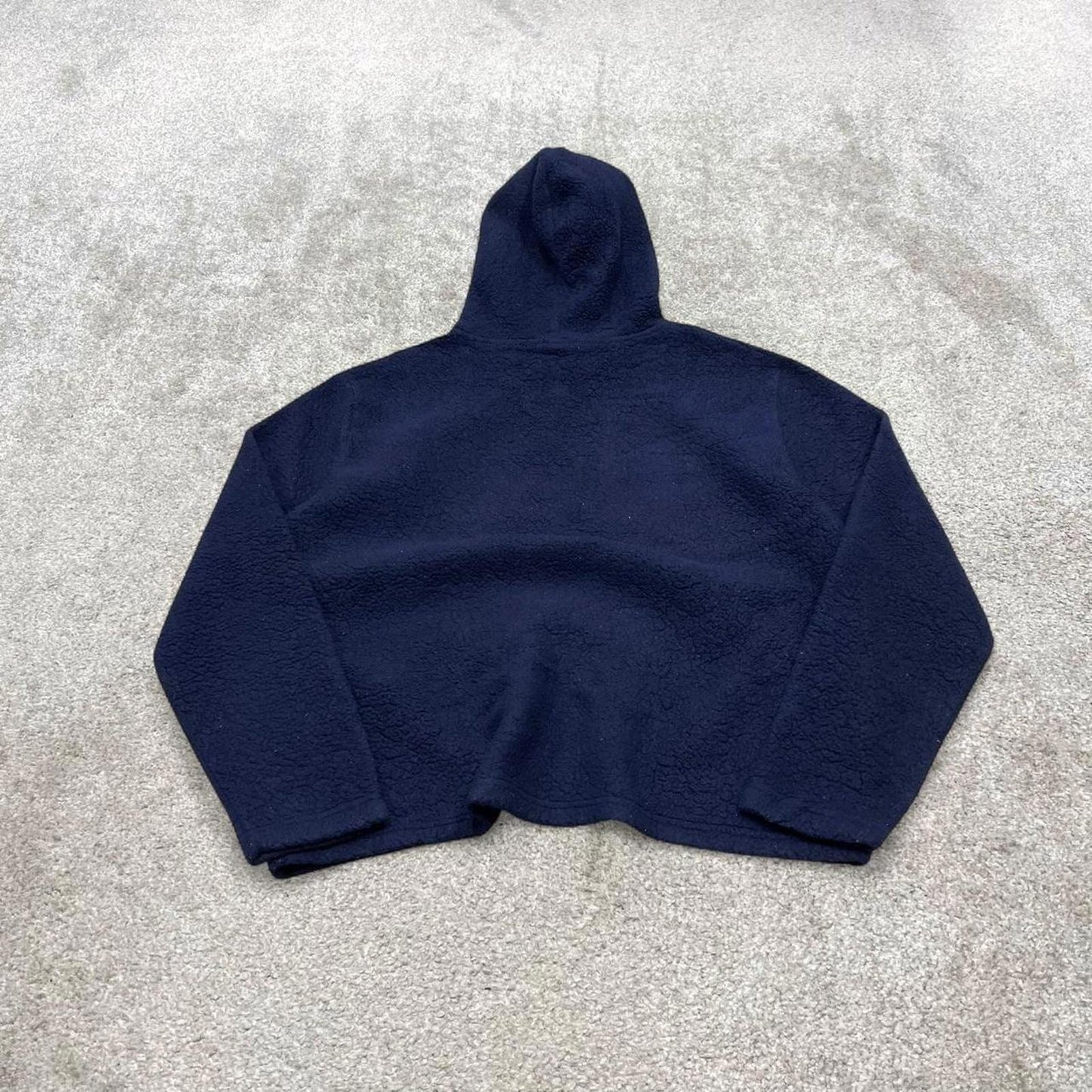 00s Fila teddy bear fleece technical XXL Women's navy pullover y2k style deep pile autumn