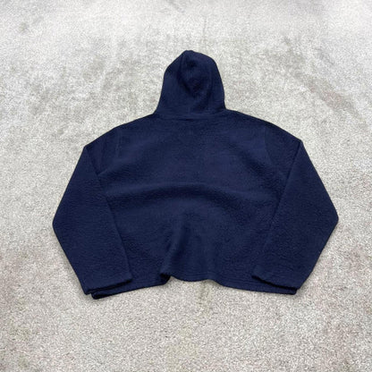 00s Fila teddy bear fleece technical XXL Women's navy pullover y2k style deep pile autumn
