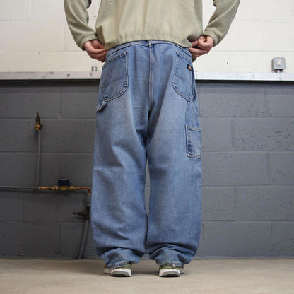 Dickies baggy carpenter jeans blue denim cargo skater style work pants