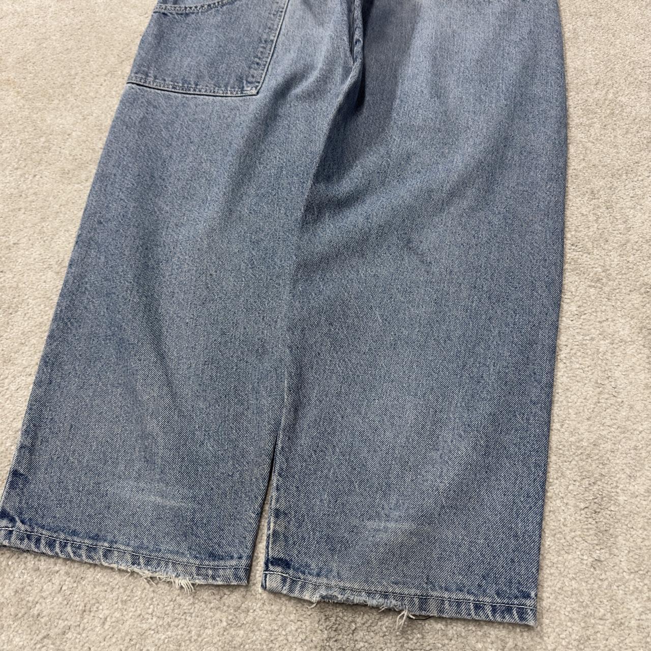 Vintage BOSS baggy carpenter jeans y2k W32L32 blue Loose thick denim skater style pants