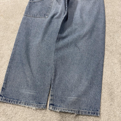 Vintage BOSS baggy carpenter jeans y2k W32L32 blue Loose thick denim skater style pants