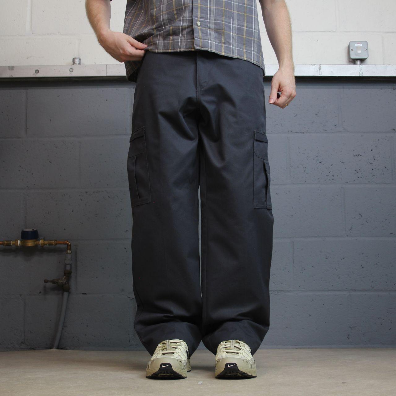 Dickies baggy cargo pants y2k grey W34L32 Loose fit skater work pants, belt loops, utility pockets