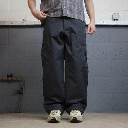Dickies baggy cargo pants y2k grey W34L32 Loose fit skater work pants, belt loops, utility pockets