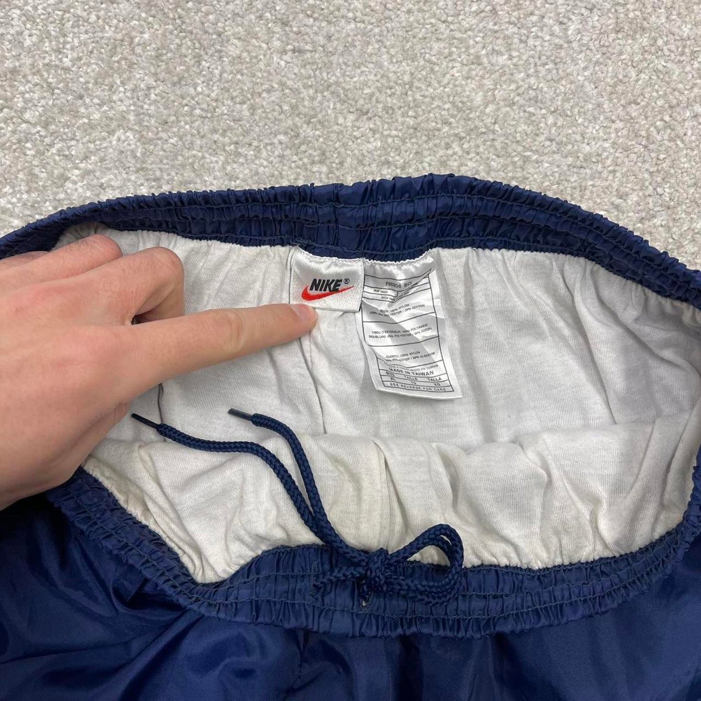 Vintage y2k baggy Nike tracksuit bottoms navy