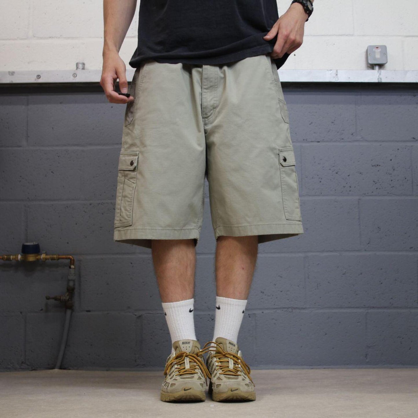 Carhartt baggy cargo shorts grey Relaxed fit skater style summer work shorts
