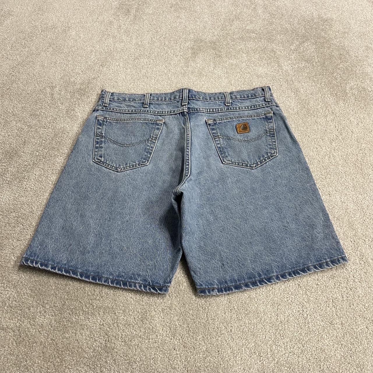 Vintage Carhartt denim shorts y2k blue Loose fit skater style denim surf jorts