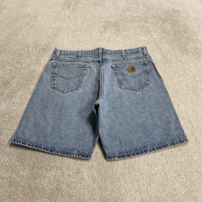 Vintage Carhartt denim shorts y2k blue Loose fit skater style denim surf jorts