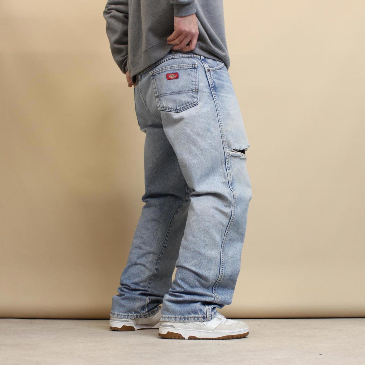 Blue Dickies jeans W40L32 loose denim 90s style skater distressed jeans