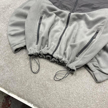 00s Columbia technical fleece XLT men's grey full zip up y2k style autumn adjustable waist