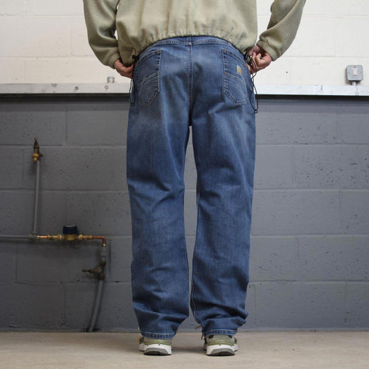00s Carhartt workwear jeans W42L30 90s skater style relaxed fit blue denim 5 pocket work pants