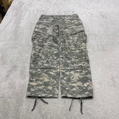 Baggy army camo cargo pants green drawstring digital desert camouflage US military combat trousers