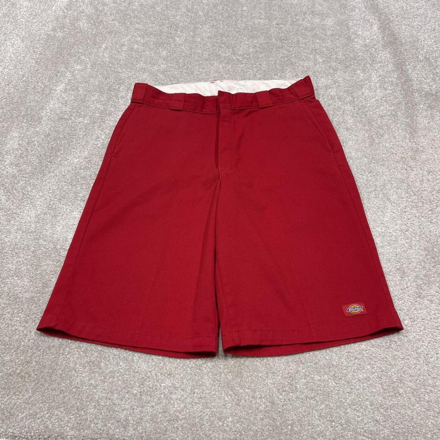 Dickies baggy carpenter shorts red Twill style chino skater shorts loose leg festival