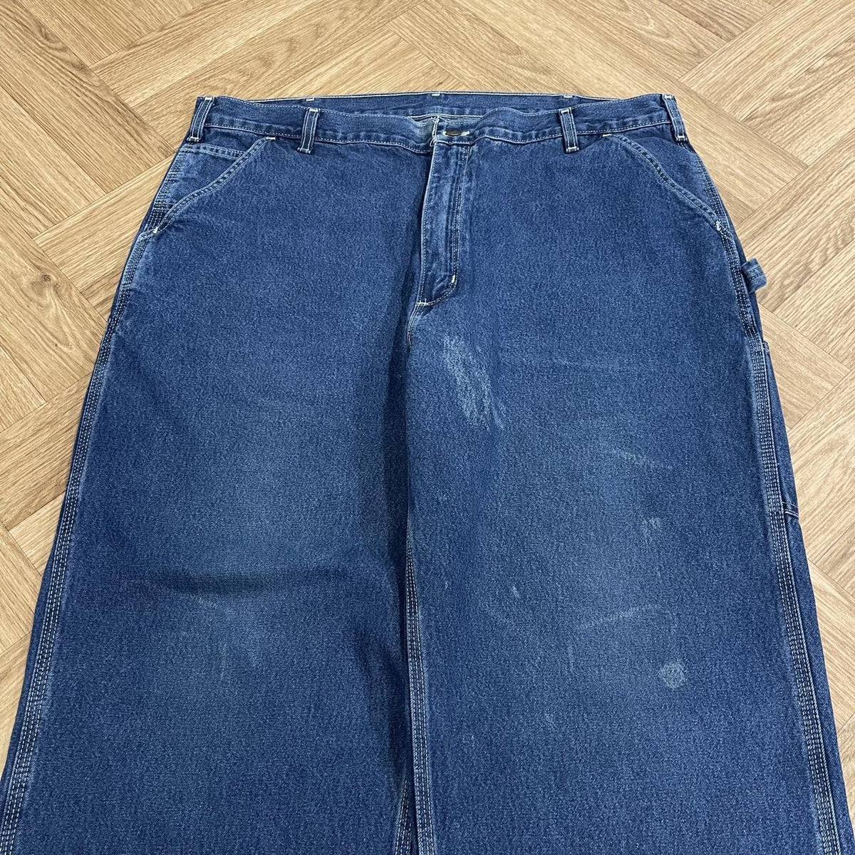 Vintage baggy carhartt carpenter jeans y2k Loose fit wide leg utility workwear cargo pants