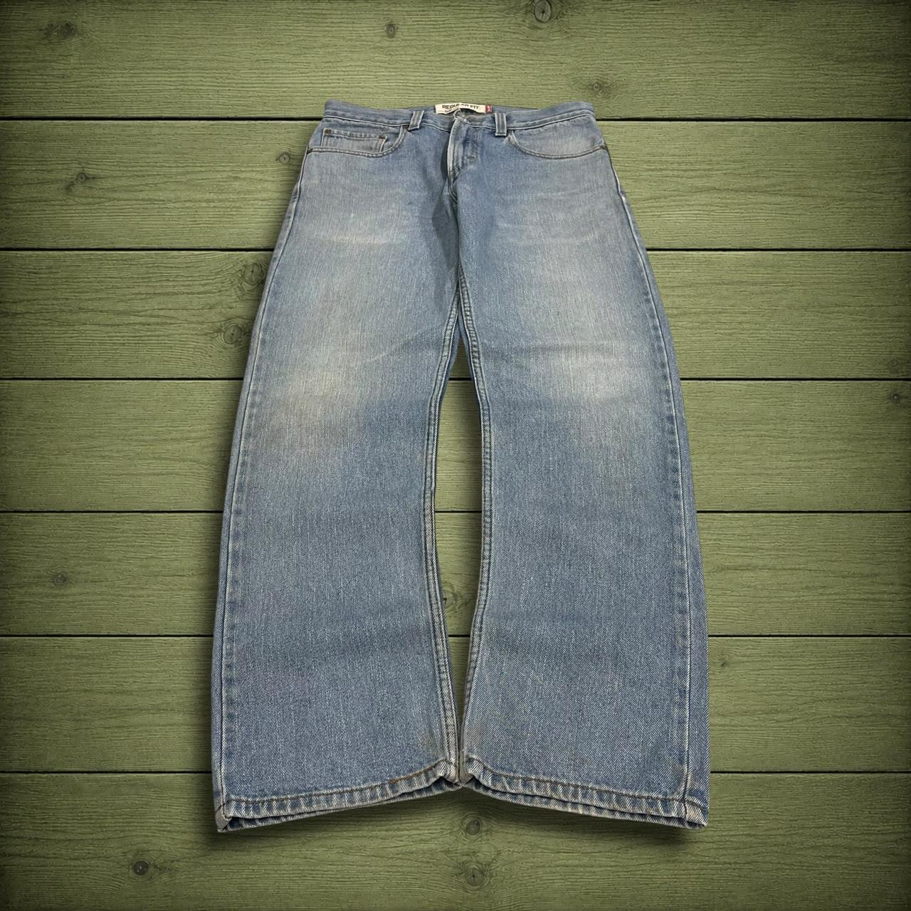 Y2K Levi’s 505 jeans W32L32 straight leg washed blue Straight fit 5 pocket pants belt loops red tab