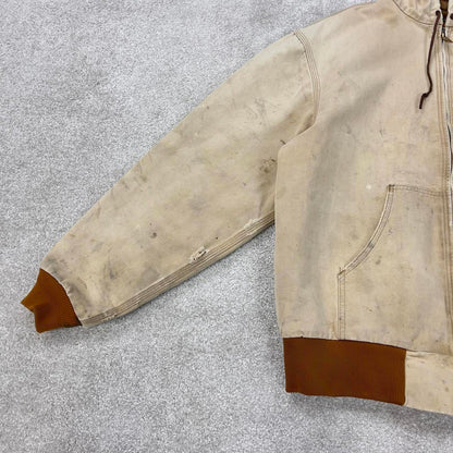 Vintage Carhartt hooded active jacket M canvas bomber