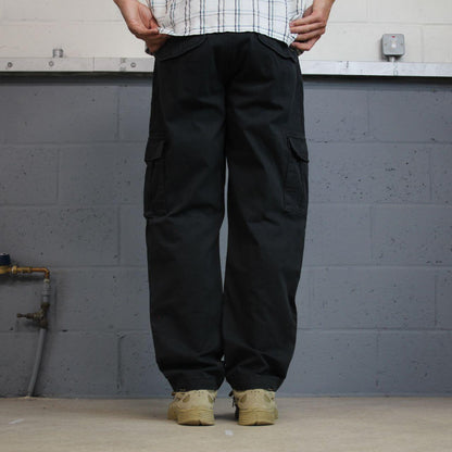 Lee cargo pants y2k black Straight leg utility stretch workwear style trousers