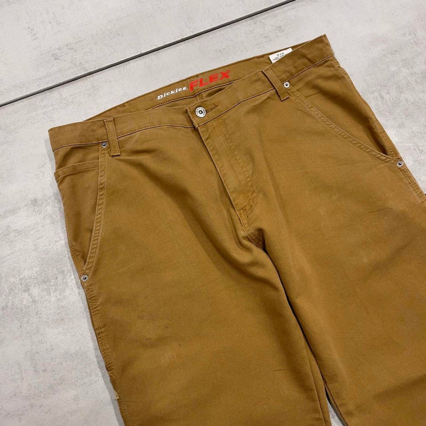Tan Dickies carpenter jeans W36L30 loose canvas 90s style skater cargos