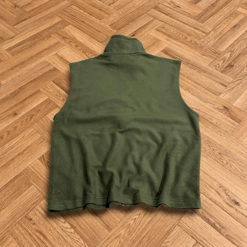 Columbia y2k fleece gilet green mens large full zip autumn vest
