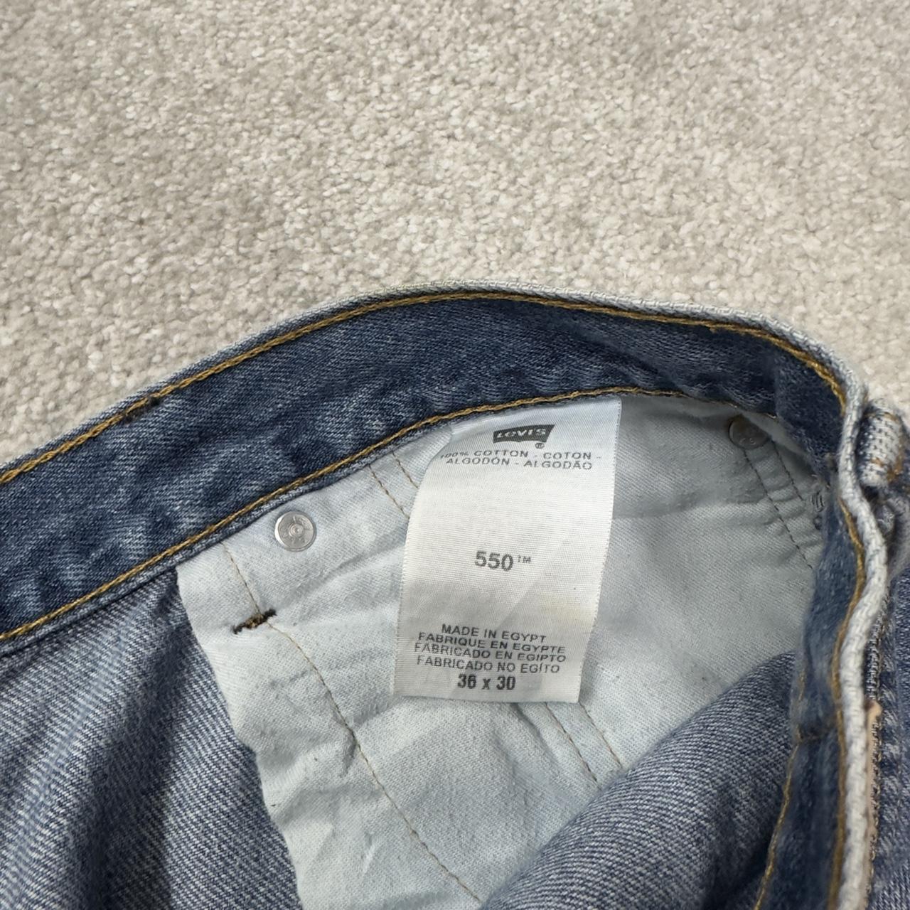 Levi’s 550 denim jeans y2k W36L30 blue loose straight leg red tab logo pants